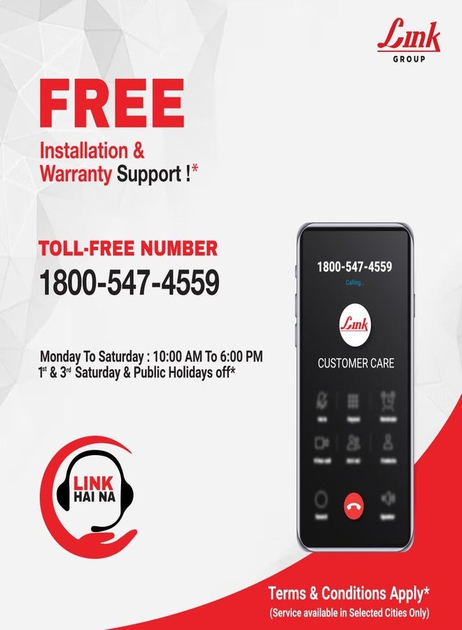 Link Duke Mortise Lock |for Main & Internal Door in Residential & Commercial Spaces | 8 Inches Heavy Duty Handle Set with Both Side Key Access, 3 Keys,6 Lever Lock Body |SS Finish|2 Years Warranty - Image 5